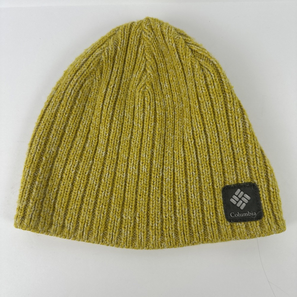 Columbia Yellow Beanie Hat Acrylic One Size Winter Ski Cap Unisex